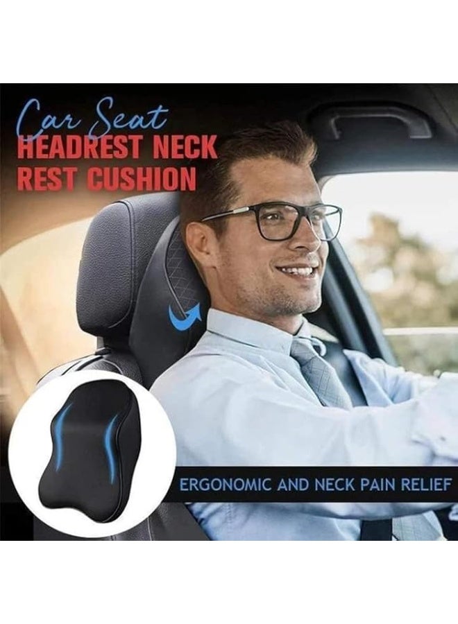 Universal Car Seat Headrest Memory Foam Pillow – Ergonomic Neck and Cervical Support Cushion for Pain Relief and Muscle Tension - Image 2